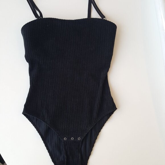 ICONE ! Bea Ribbed Velvet Bodysuit, Slate Grey (US/UK8) - Picture 4 of 11